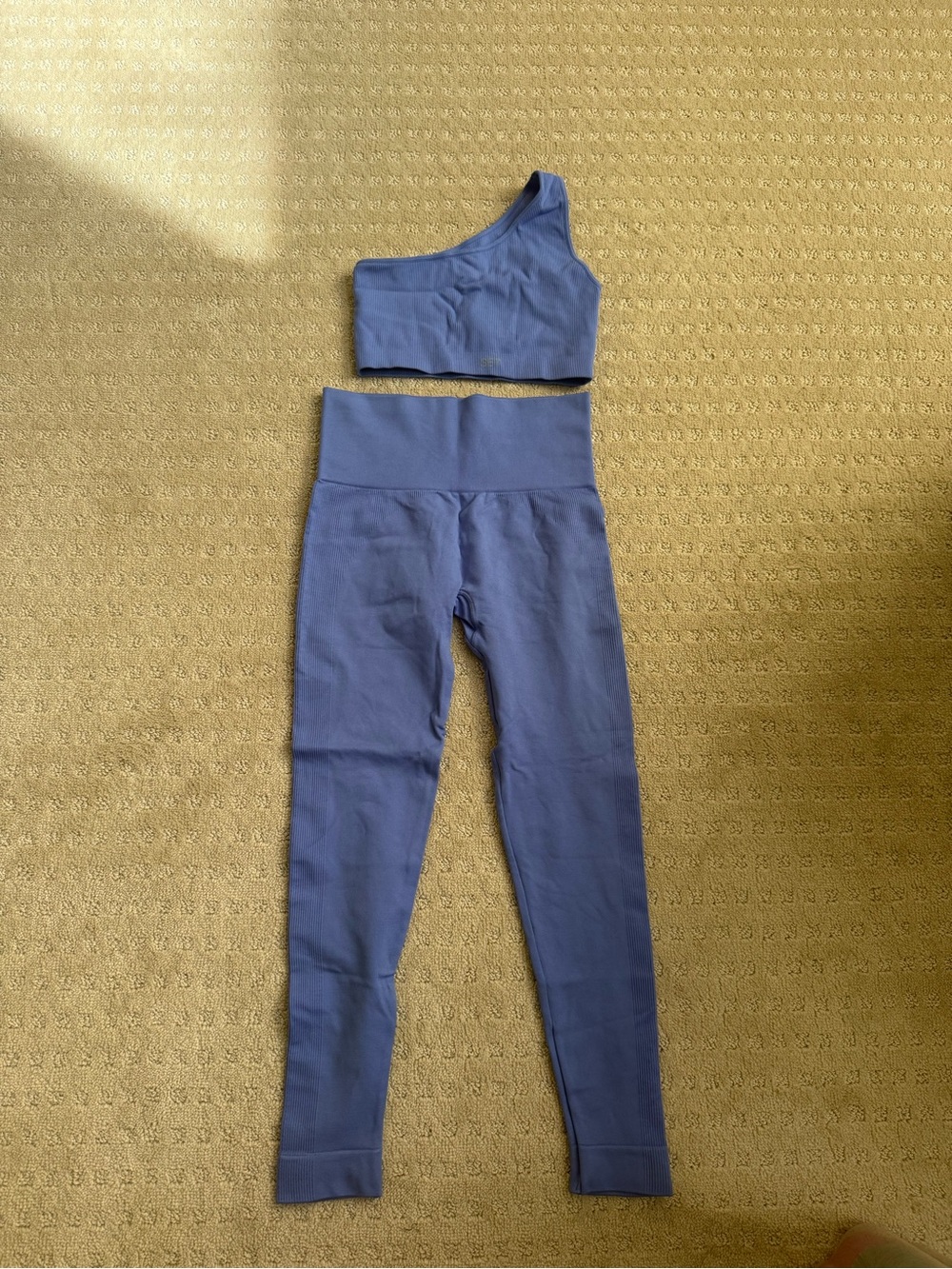 SET ACTIVE High-Waist One-Shoulder Active Set in Blue